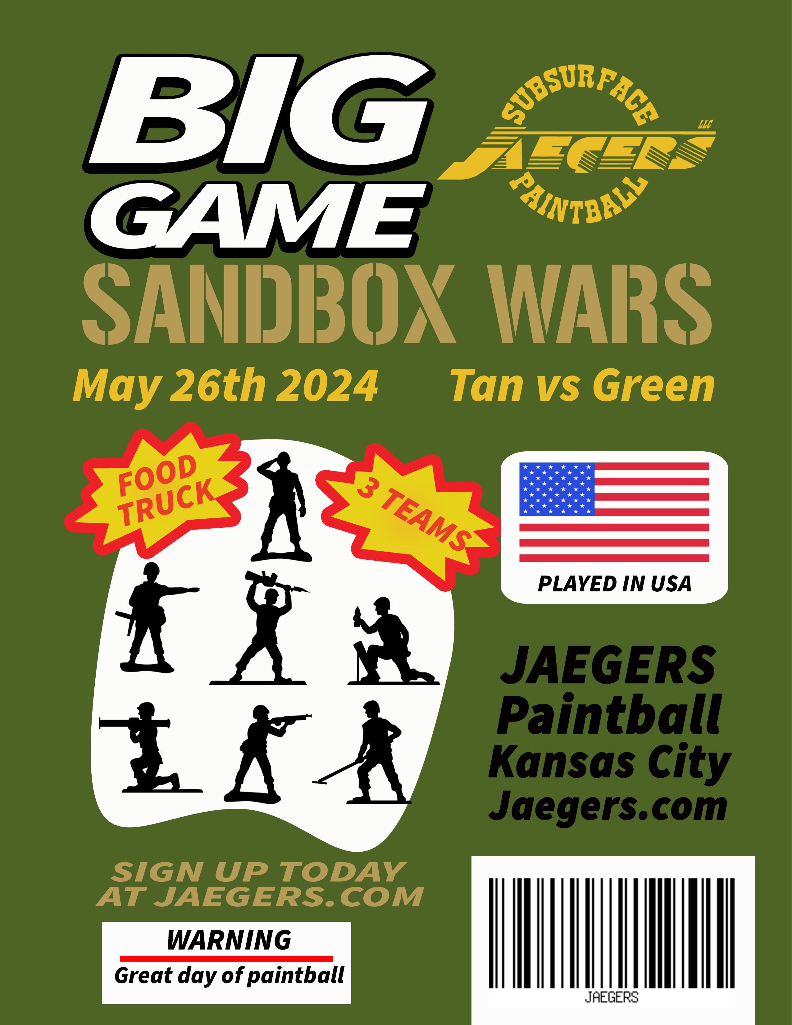 May 26th Big Game Sandbox Wars